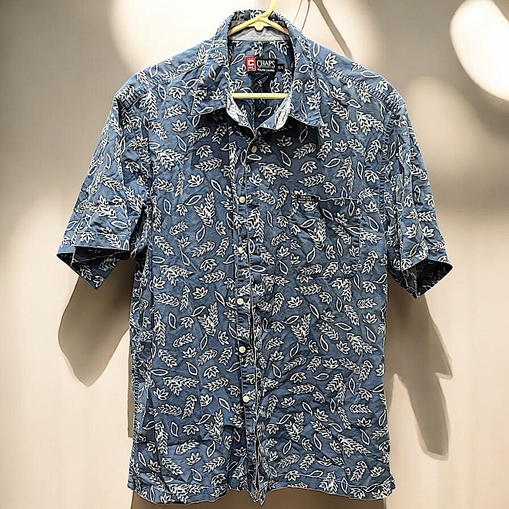 Chaps Ralph Lauren Blue Button Up XL - Picture 2 of 5